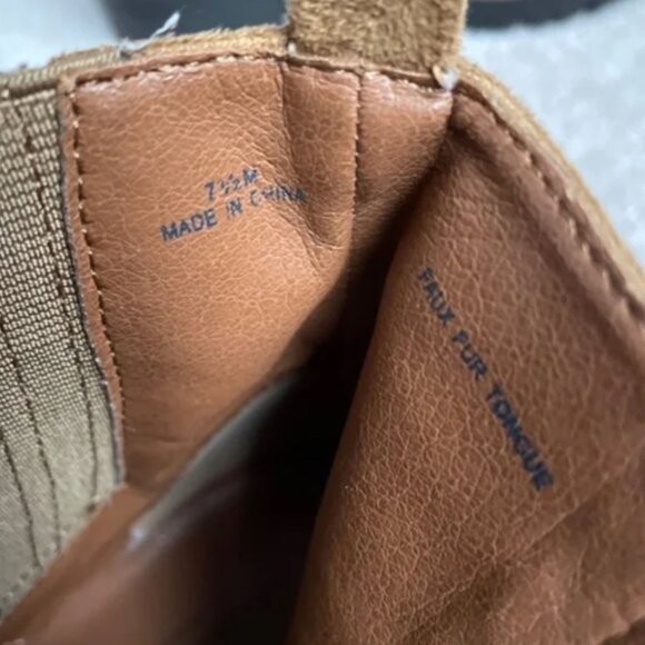 American Eagle Sherpa Lug boots camel tan size 7.5 - Picture 15 of 16